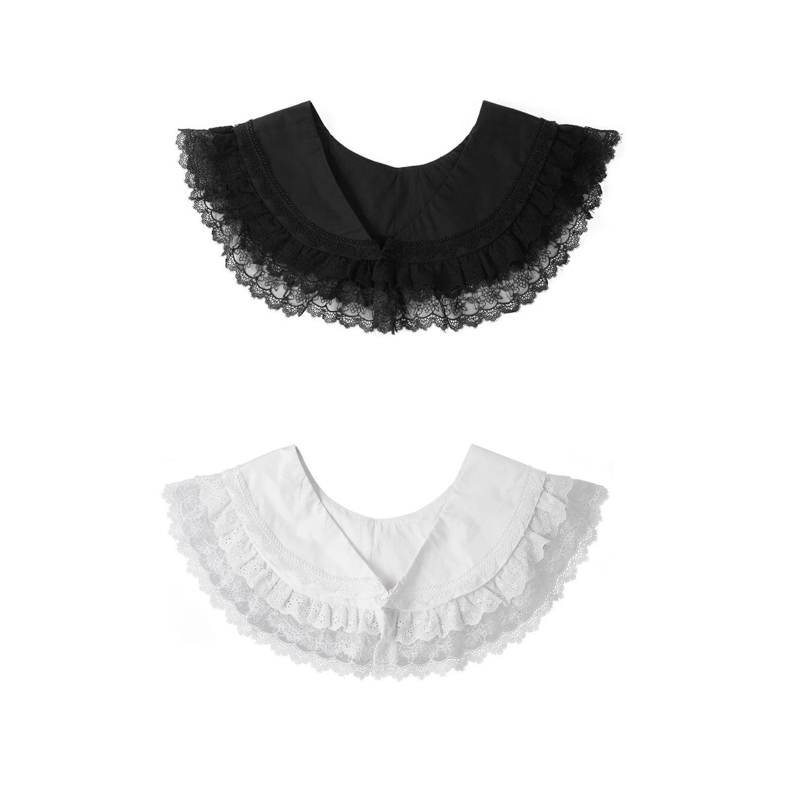Women Lace Ruffle Shawl Shrug Big Lapel Fake Collar Shawl for Girls Half Shirt Dickey Dress Detachable Collars Lapel Necklace
Women Lace Ruffle Shawl Shrug Big Lapel Fake Collar Shawl for Girls Half Shirt Dickey Dress Detachable Collars Lapel Necklace