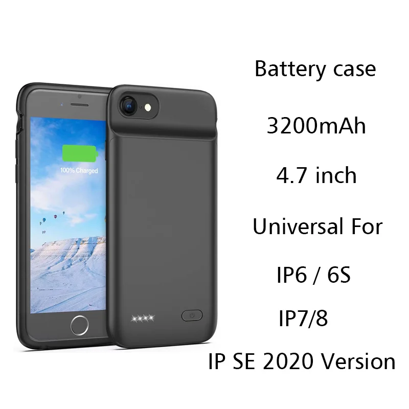 Портативный зарядный чехол для iPhone 12 mini Power bank Iphone SE 2 6 7 8 plus X XS XR Max 11 pro max