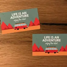 Camping Sticker Outdoor Adventure Bus Vintage Car Tent Expedition Iceland # 363