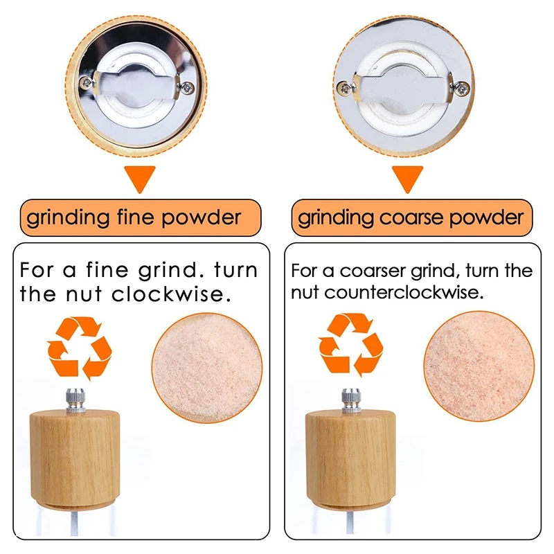 Wooden Salt and Pepper Grinder Set, Manual Salt and Pepper Mill Wood, Adjustable Ceramic Core- -Pack of 2
Wooden Salt and Pepper Grinder Set, Manual Salt and Pepper Mill Wood, Adjustable Ceramic Core- -Pack of 2