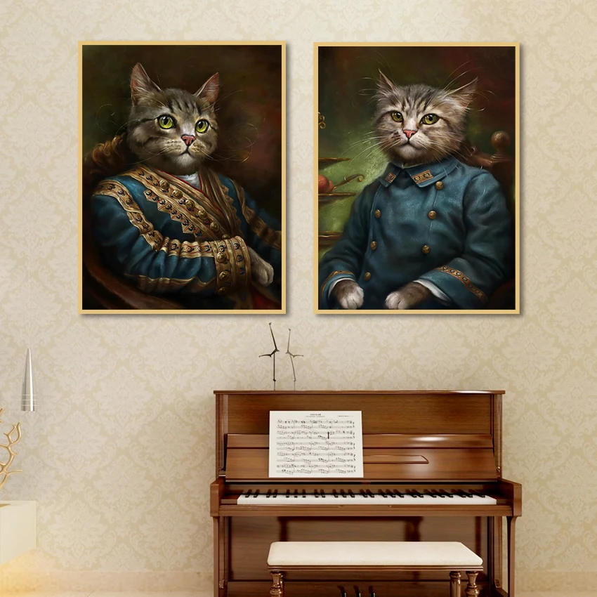 Retro Style Pet Cat Head Poster Animal Wall Art Canvas Oil-Painting Print Picture Living Room Nordic Home Decoration Customized
Retro Style Pet Cat Head Poster Animal Wall Art Canvas Oil-Painting Print Picture Living Room Nordic Home Decoration Customized