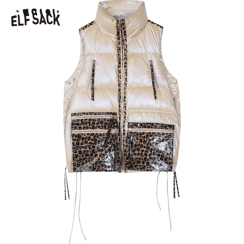 ELFSACK Leopard Zipper Oversize 90% White Duck Down Coat Women,2020 Winter ELF Vintage Korean Ladies Daily Bright Warm Outwear
ELFSACK Leopard Zipper Oversize 90% White Duck Down Coat Women,2020 Winter ELF Vintage Korean Ladies Daily Bright Warm Outwear