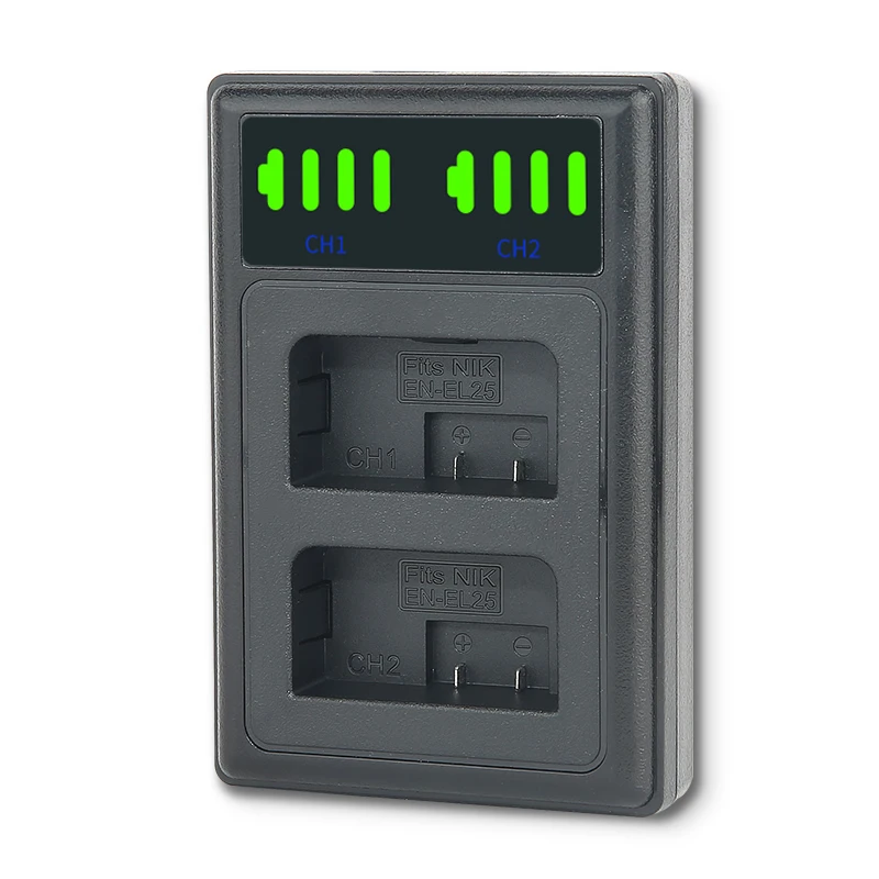 EN-EL25 MH-32 ENEL25 MH32 USB Dual Battery Charger LED Inteligent Charger for Nikon Z 50 Z fc Z50 Zfc Cameras
EN-EL25 MH-32 ENEL25 MH32 USB Dual Battery Charger LED Inteligent Charger for Nikon Z 50 Z fc Z50 Zfc Cameras