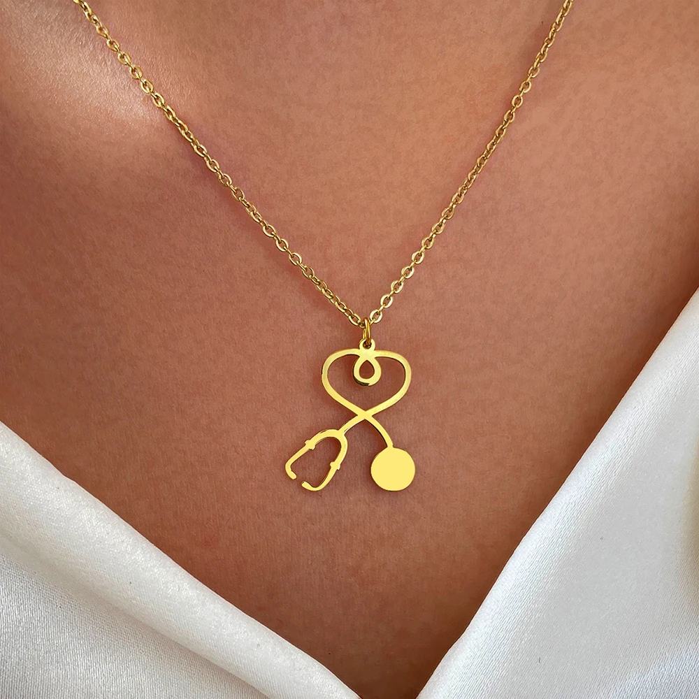 Ожерелья из нержавеющей стали, классический стетоскоп, медицинский кулон, ошейник, цепочка, модное ожерелье для женщин, ювелирные изделия, л... 
Ожерелья из нержавеющей стали, классический стетоскоп, медицинский кулон, ошейник, цепочка, модное ожерелье для женщин, ювелирные изделия, л...