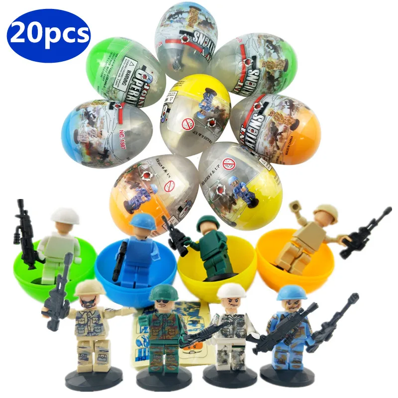 20pcs Assembly Soldiers Eggs DIY Blocks Educational Toys Plastic Military Soldier Model Children's Toy Boys Kids Birthday Gifts
20pcs Assembly Soldiers Eggs DIY Blocks Educational Toys Plastic Military Soldier Model Children's Toy Boys Kids Birthday Gifts