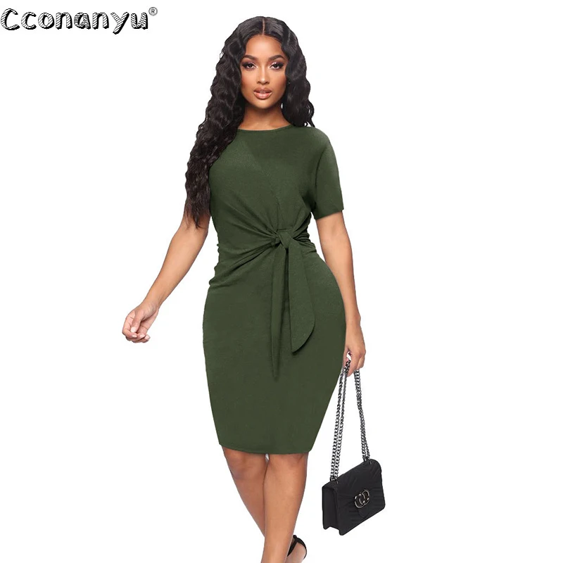 Women's Round Neck Short Sleeve Casual Lace-up Bag Dress Fashion Running Bag Lace-up Dress Streetwear 
Women's Round Neck Short Sleeve Casual Lace-up Bag Dress Fashion Running Bag Lace-up Dress Streetwear