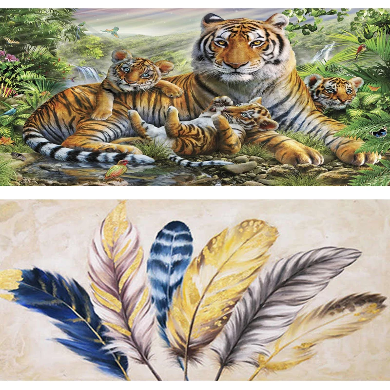 100x50 5D Diamond Painting animal Full Square Drill Diamond Embroidery tiger Cross Stitch feather Wall Sticker Decoration Home
100x50 5D Diamond Painting animal Full Square Drill Diamond Embroidery tiger Cross Stitch feather Wall Sticker Decoration Home