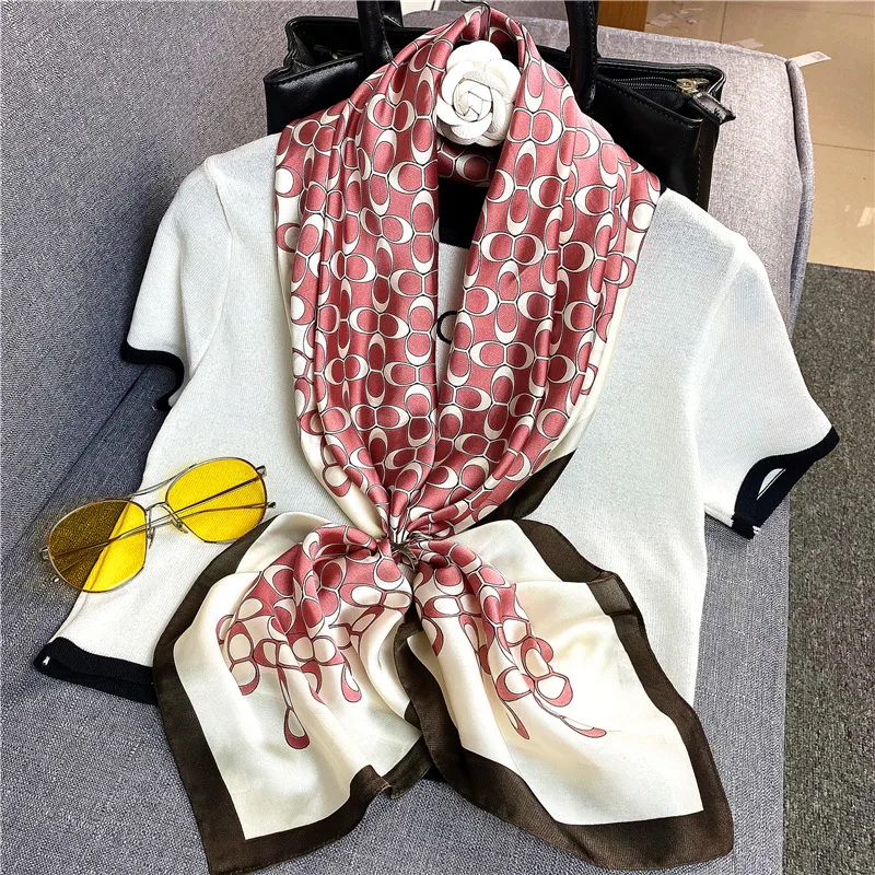 Fashion Summer Silk Scarf Women Scarves for Hair Neck Cover Female Kerchief Bandana Hijab Bufanda de seda Foulard carre femmes 
Fashion Summer Silk Scarf Women Scarves for Hair Neck Cover Female Kerchief Bandana Hijab Bufanda de seda Foulard carre femmes