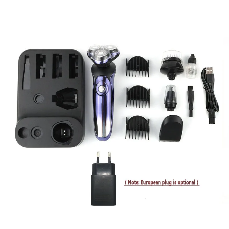 Wet Dry Men's Rechargeable Electric Shaver 3 Floating Heads Beard Nose Ear Hair Trimmer for Men Razor Clipper Facial Brush
Wet Dry Men's Rechargeable Electric Shaver 3 Floating Heads Beard Nose Ear Hair Trimmer for Men Razor Clipper Facial Brush