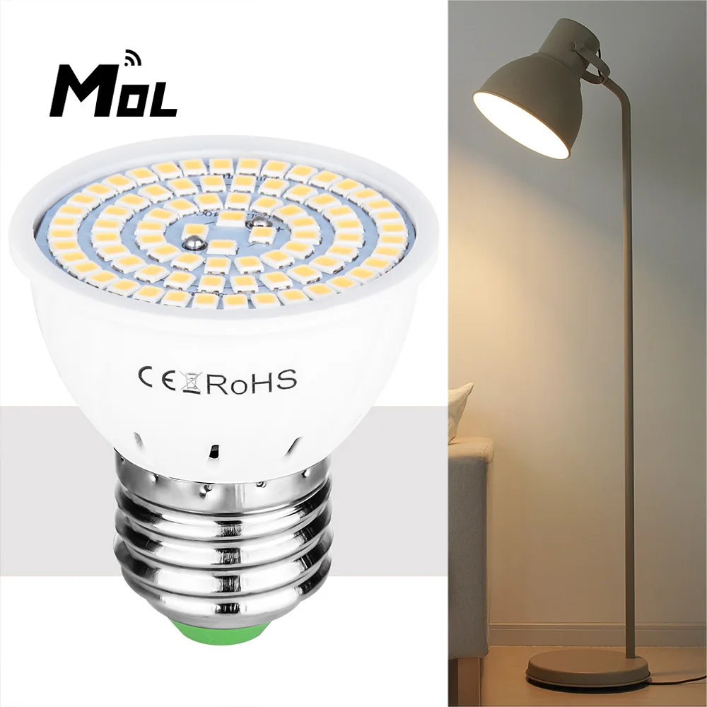 E27 / E14 / GU10 /B22/ MR16 220V 10pcs LED Lamp Spotlight 48LED 60LED 80LED Light Chandelier Replace Halogen Bulb