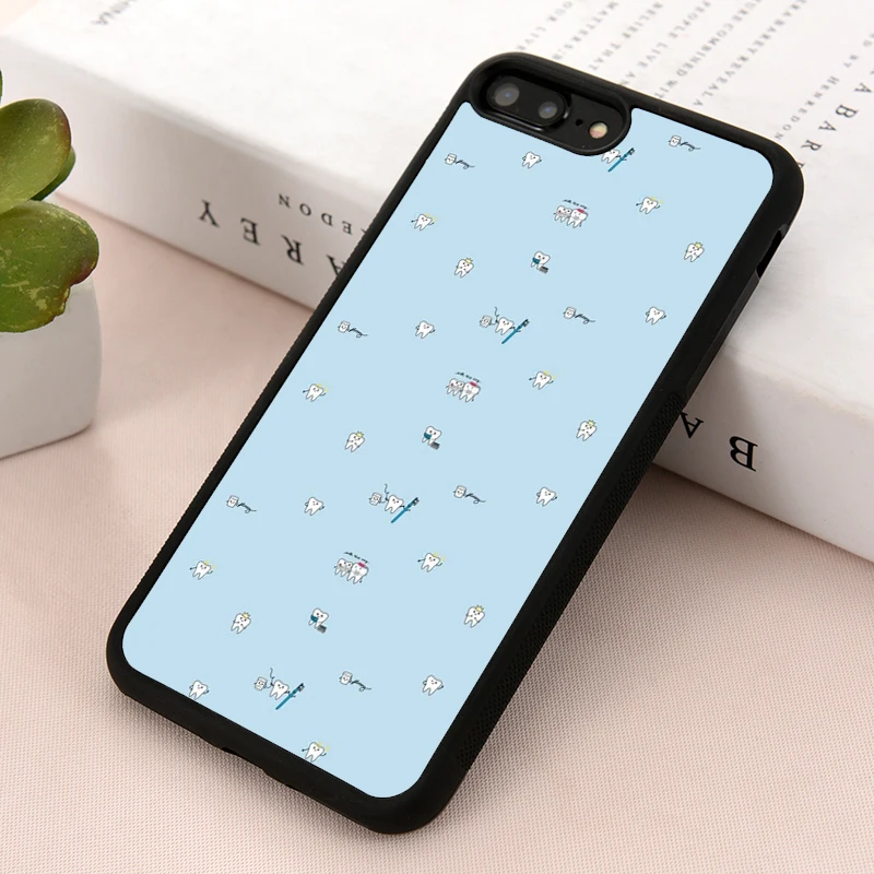 Bernandez cute teeth pattern TPU Silicone Rubber phone case cover for iPhone 5 5S SE 6 6S 7 8 plus X Xs 11 12 Mini Pro Max XR | Мобильные