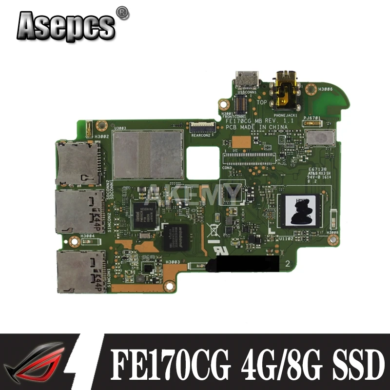 Оригинал для For Asus K017 Memo Pad 7 "планшет материнская плата Fe170cg ME70C логическая MB Rev 1