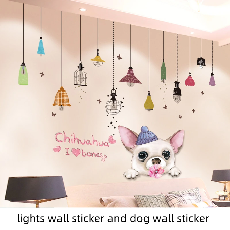 Cartoon Dog Animal Wall Stickers DIY Chandelier Lights Wall Decals for Kids Room Baby Bedroom Home Decoration Accessories
Cartoon Dog Animal Wall Stickers DIY Chandelier Lights Wall Decals for Kids Room Baby Bedroom Home Decoration Accessories