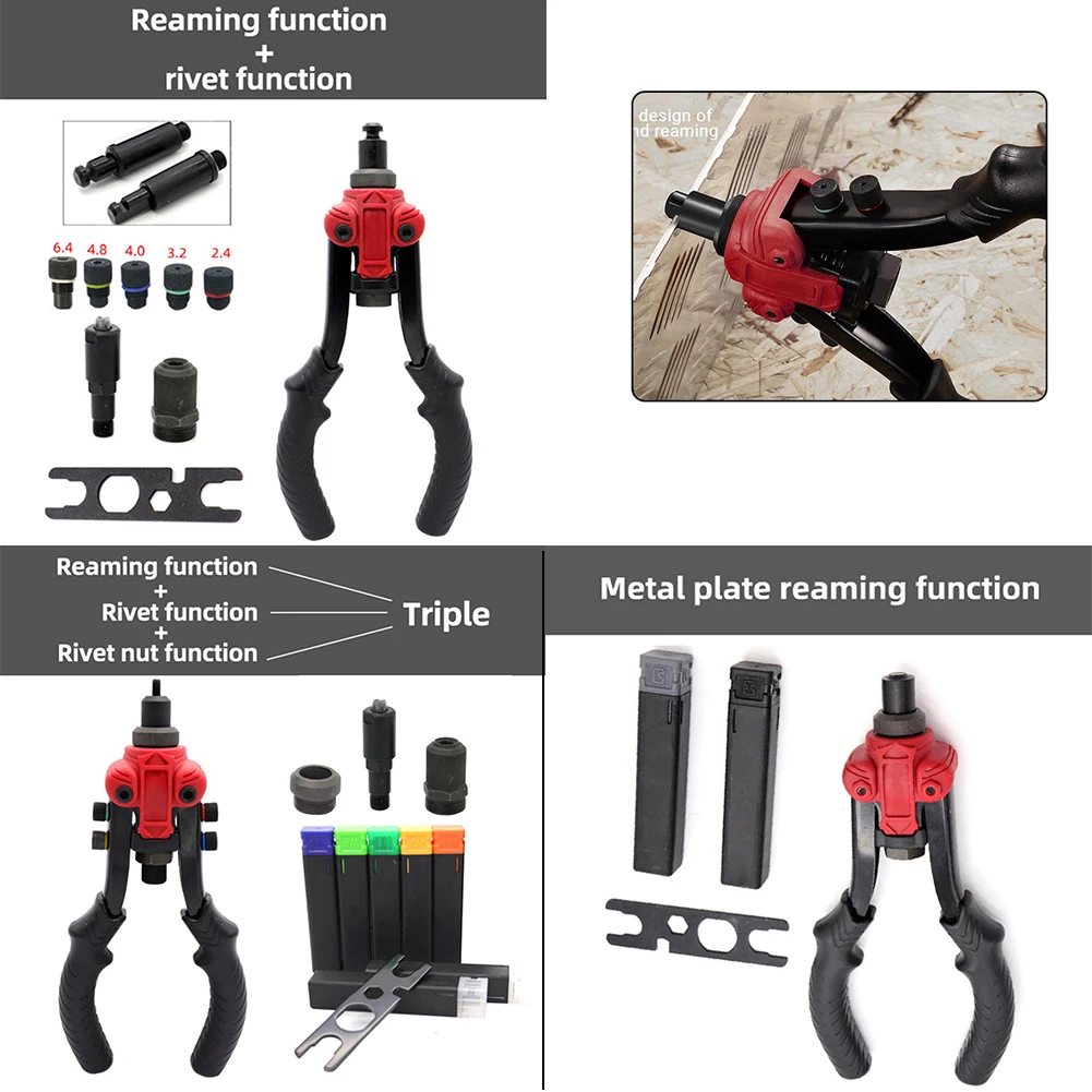 Multifunctional Triple Manual Rivet Nut/rivet/reamer Tool Workshop Equipment Hand Tools Riveter Tool Arc Cutter Head Spanner
Multifunctional Triple Manual Rivet Nut/rivet/reamer Tool Workshop Equipment Hand Tools Riveter Tool Arc Cutter Head Spanner