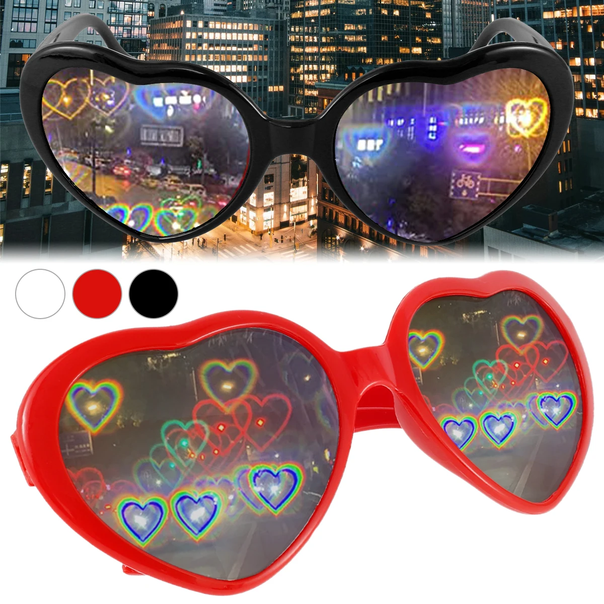 3D Sunglasses with Heart Effects Special Effect Love Heart-Shaped Glasses for Women Men Gifts Festival Party Prop Decor Glasses
3D Sunglasses with Heart Effects Special Effect Love Heart-Shaped Glasses for Women Men Gifts Festival Party Prop Decor Glasses