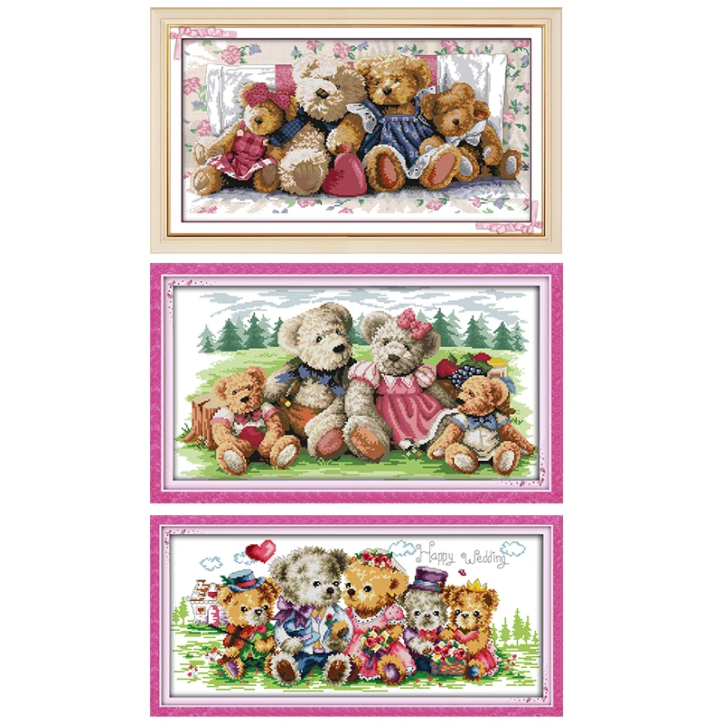 Набор для вышивки крестом Joy Sunday, семья медведей, серия мультяшных узоров DMC14CT, Китайская вышивка, счетный набор для рукоделия, ткань с принто...
Набор для вышивки крестом Joy Sunday, семья медведей, серия мультяшных узоров DMC14CT, Китайская вышивка, счетный набор для рукоделия, ткань с принто...