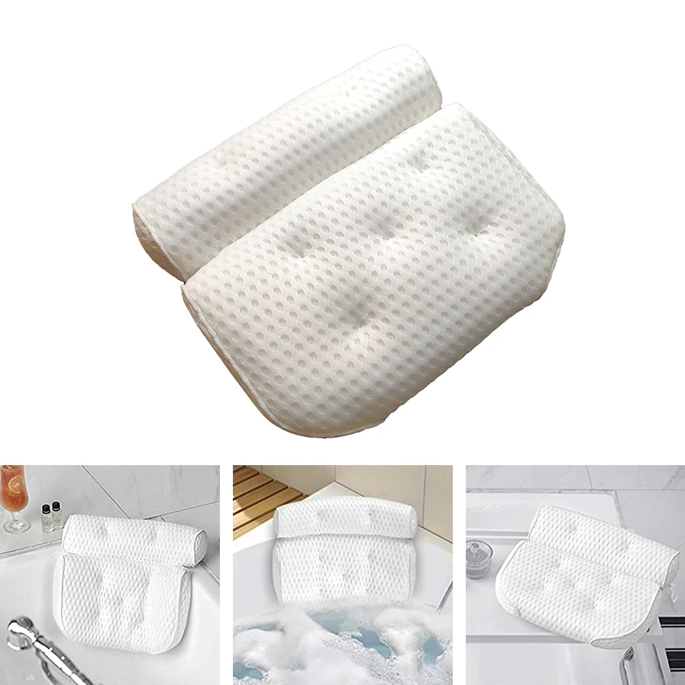 SPA Bath Pillow With Suction Cups 4D Thickened Neck Back Support Headrest Pillow For Home Hot Tub Bathroom Cushion Accessories
SPA Bath Pillow With Suction Cups 4D Thickened Neck Back Support Headrest Pillow For Home Hot Tub Bathroom Cushion Accessories