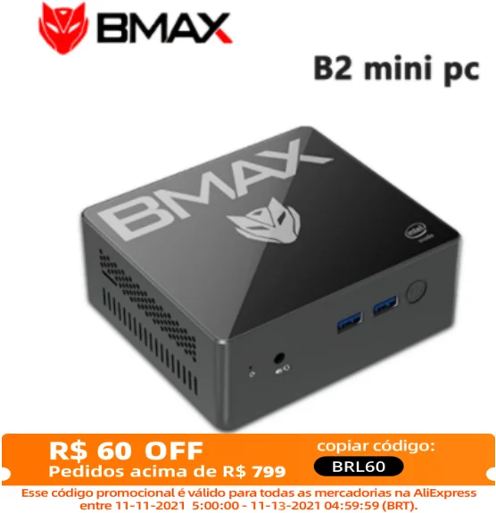 Мини-ПК BMAX B2, Windows 10, процессор Intel Celeron N3450 8 Гб LPDDR4 128 Гб SSD, настольный мини-ПК, 4 ядра и 4 потока, Базовая частота
Мини-ПК BMAX B2, Windows 10, процессор Intel Celeron N3450 8 Гб LPDDR4 128 Гб SSD, настольный мини-ПК, 4 ядра и 4 потока, Базовая частота