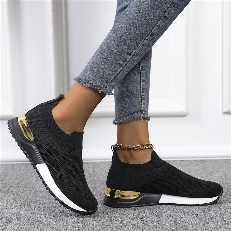Pop Women' Breathable Mesh Platform Sneakers Autumn Nice Knitted Female Vulcanize Shoes Slip on Casual Footwear Plus Size 43 
Pop Women' Breathable Mesh Platform Sneakers Autumn Nice Knitted Female Vulcanize Shoes Slip on Casual Footwear Plus Size 43