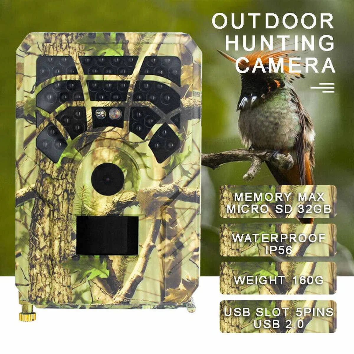 

Охотничья камера PR100 12 МП 1080P 120 градусов с пассивным ИК датчиком, широкоугольная инфракрасная камера ночного видения для дикой природы, тепл...