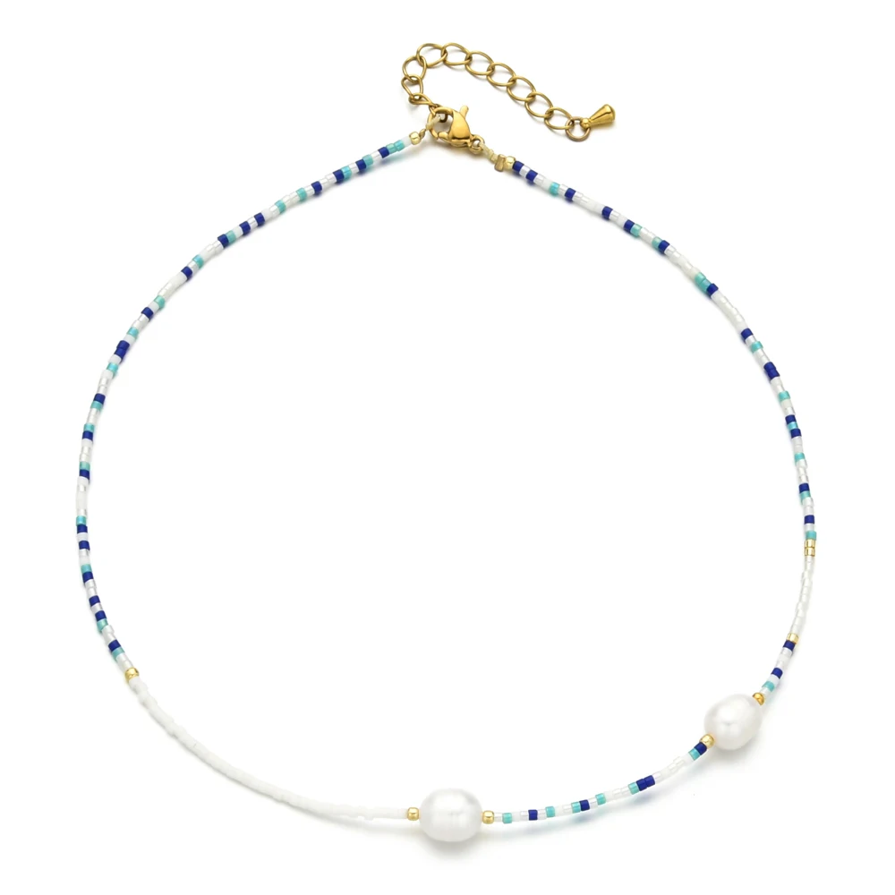 Boho Glass MIYUKI Beads DIY Freshwater Collares Choker Natural Pearl Pendant Necklaces for Women Wedding Birthday Jewelry Gift
Boho Glass MIYUKI Beads DIY Freshwater Collares Choker Natural Pearl Pendant Necklaces for Women Wedding Birthday Jewelry Gift