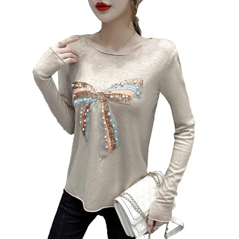 Kimutomo Fashion Casual Bow Embroidery Sweater Women O-neck Long Sleeve Knitted Top Female 2021 Spring Autumn Korea Chic
Kimutomo Fashion Casual Bow Embroidery Sweater Women O-neck Long Sleeve Knitted Top Female 2021 Spring Autumn Korea Chic