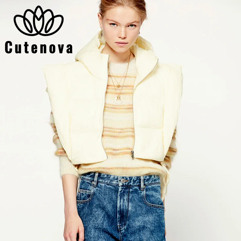 Новинка, пуховик CuteNova, Женская Осенняя новая куртка с капюшоном, без бретелек, короткая универсальная модная женская одежда для хлеба
Новинка, пуховик CuteNova, Женская Осенняя новая куртка с капюшоном, без бретелек, короткая универсальная модная женская одежда для хлеба