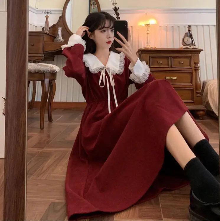 Spring and Autumn 2021 new small French fairy dress female autumn and winter skirt waist and thin temperament long skirt dress
Spring and Autumn 2021 new small French fairy dress female autumn and winter skirt waist and thin temperament long skirt dress