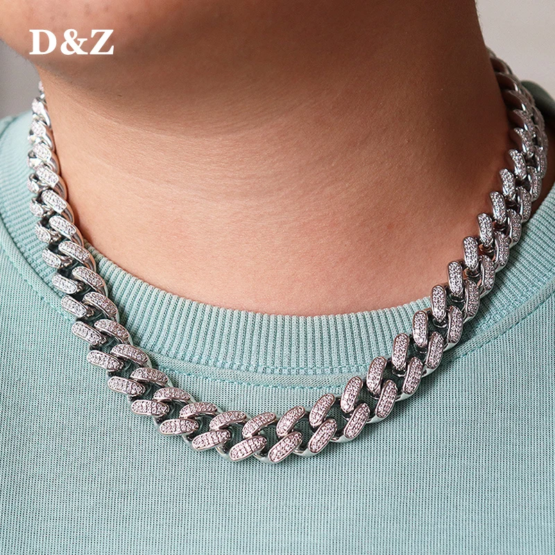 D & Z Новинка 14 мм зубчатая кубинская цепь с пружинной пряжкой сверкающие камни из фианита с твердой спинкой для мужчин хип-хоп ювелирные изде...
D & Z Новинка 14 мм зубчатая кубинская цепь с пружинной пряжкой сверкающие камни из фианита с твердой спинкой для мужчин хип-хоп ювелирные изде...