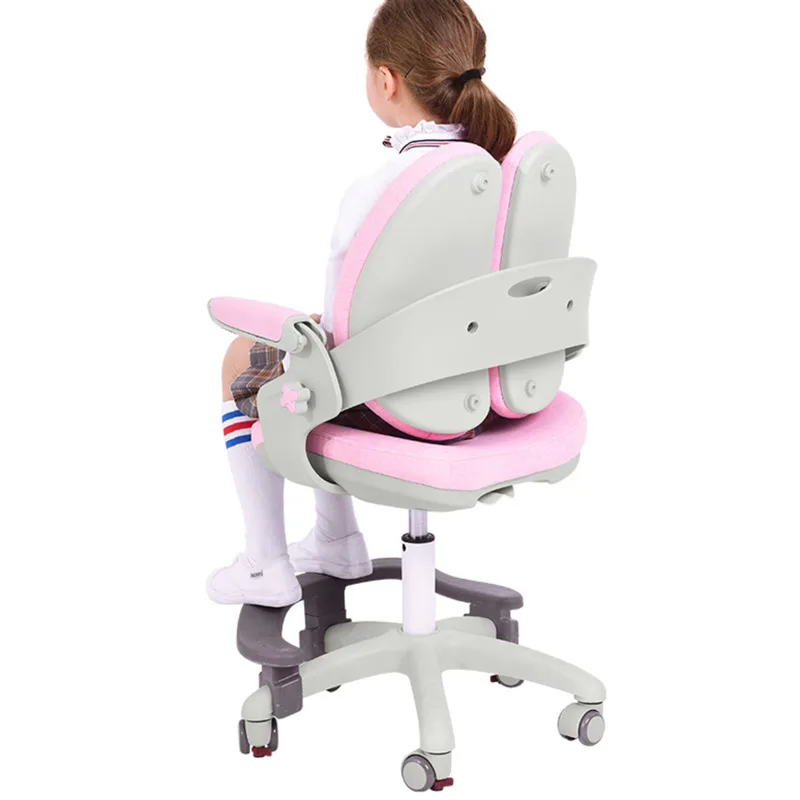 

Стул hellokitty детский для учеников начальной школы, домашний письменный стол, ортопедическое регулируемое подъемное сиденье, стул для письма