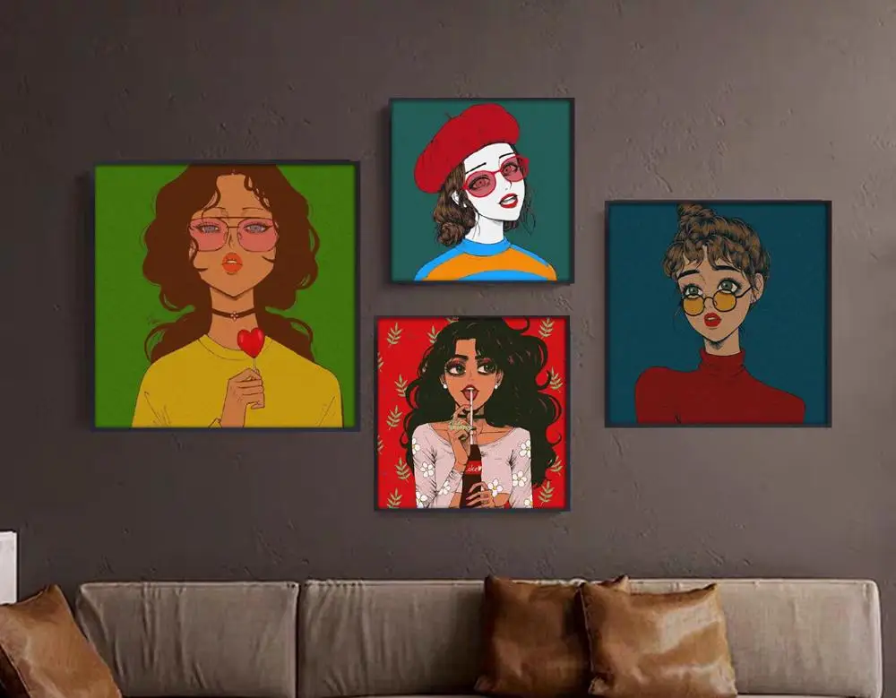 Wall art picture Posters Fashion girl poster Cartoon image Wall art Canvas painting Wall decor painting Poster black and white
Wall art picture Posters Fashion girl poster Cartoon image Wall art Canvas painting Wall decor painting Poster black and white
