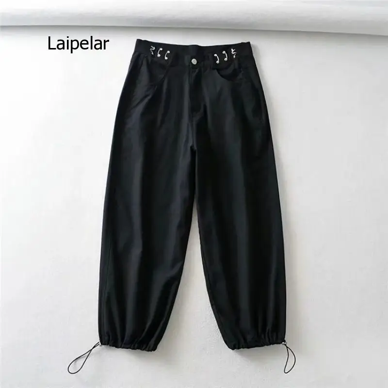 Street Boyfriend Style High Waist Casual Autumn New Women's Pants with Drawstring Leggings
Street Boyfriend Style High Waist Casual Autumn New Women's Pants with Drawstring Leggings