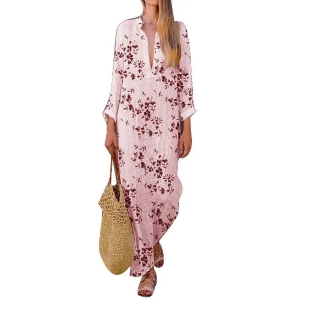 50%HOT Plus Size Spring Vintage Women Flower Print V Neck Long Sleeve Loose Maxi Dress
50%HOT Plus Size Spring Vintage Women Flower Print V Neck Long Sleeve Loose Maxi Dress