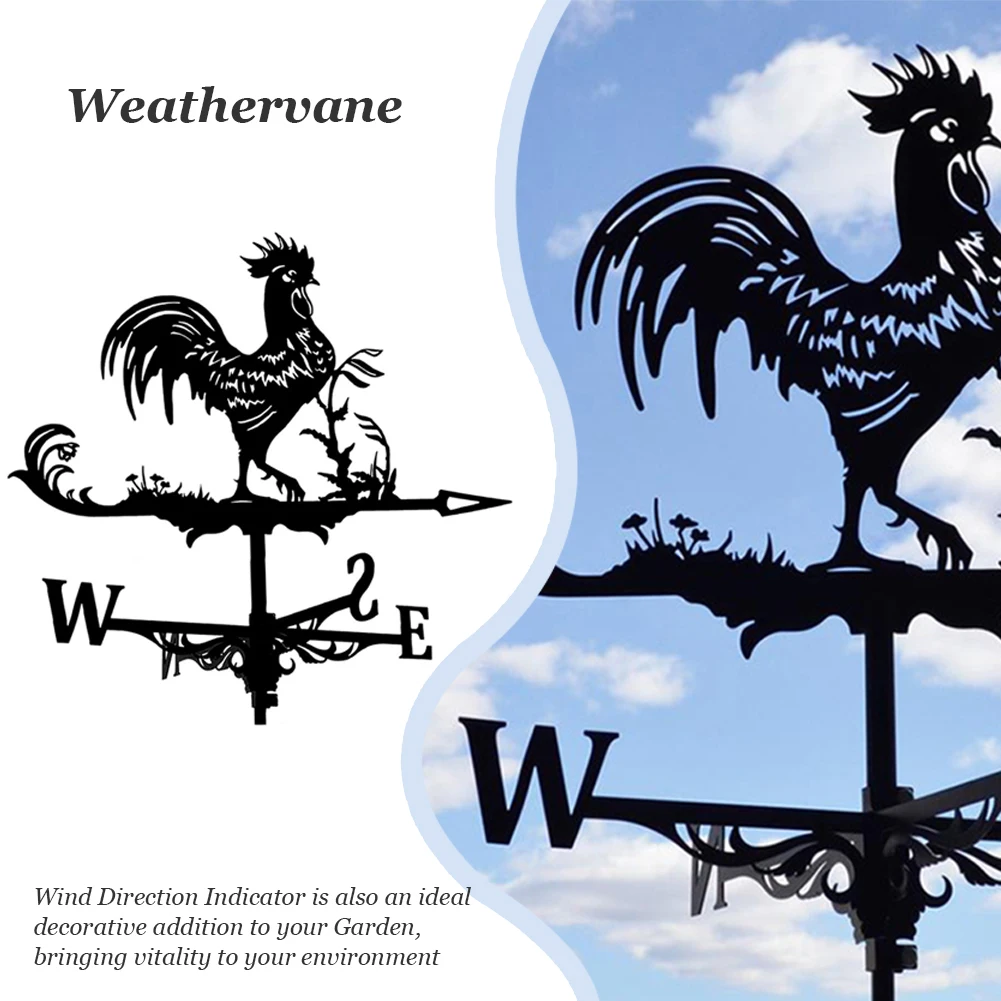 Weathervane Rooster Pattern Garden Stake Wind Direction Indicator Tool Roof Mount Ornament Decoration Outdoor Farmhouse Yard
Weathervane Rooster Pattern Garden Stake Wind Direction Indicator Tool Roof Mount Ornament Decoration Outdoor Farmhouse Yard