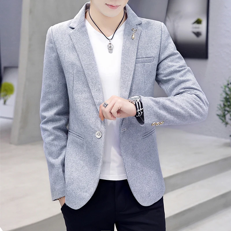 Blazers Men 2020 Spring Autum Casual Suit Jacket Slim Fit One Button Streetwear Wedding Dress Solid Business Coat Costume Homme
Blazers Men 2020 Spring Autum Casual Suit Jacket Slim Fit One Button Streetwear Wedding Dress Solid Business Coat Costume Homme