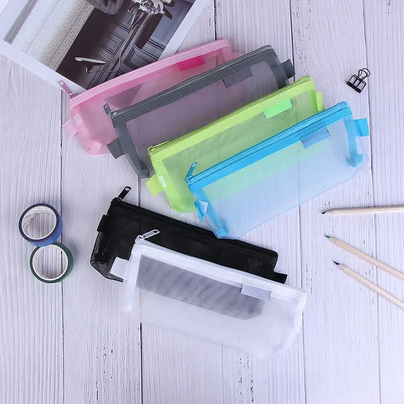 1pcs Transparent Mesh Pencil Case Student Pencil Cases School Office Supplies Pencil Bags Students Gift 6 Colors 
1pcs Transparent Mesh Pencil Case Student Pencil Cases School Office Supplies Pencil Bags Students Gift 6 Colors