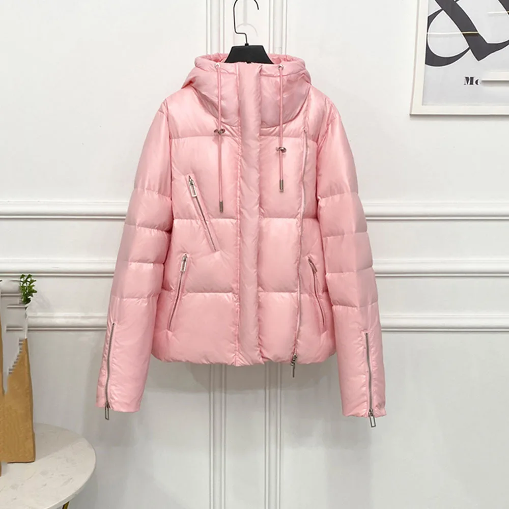 Женский пуховик с капюшоном, белый пуховик на утином пуху карамельных цветов, модная короткая женская куртка на молнии с манжетами и перьям...
Женский пуховик с капюшоном, белый пуховик на утином пуху карамельных цветов, модная короткая женская куртка на молнии с манжетами и перьям...