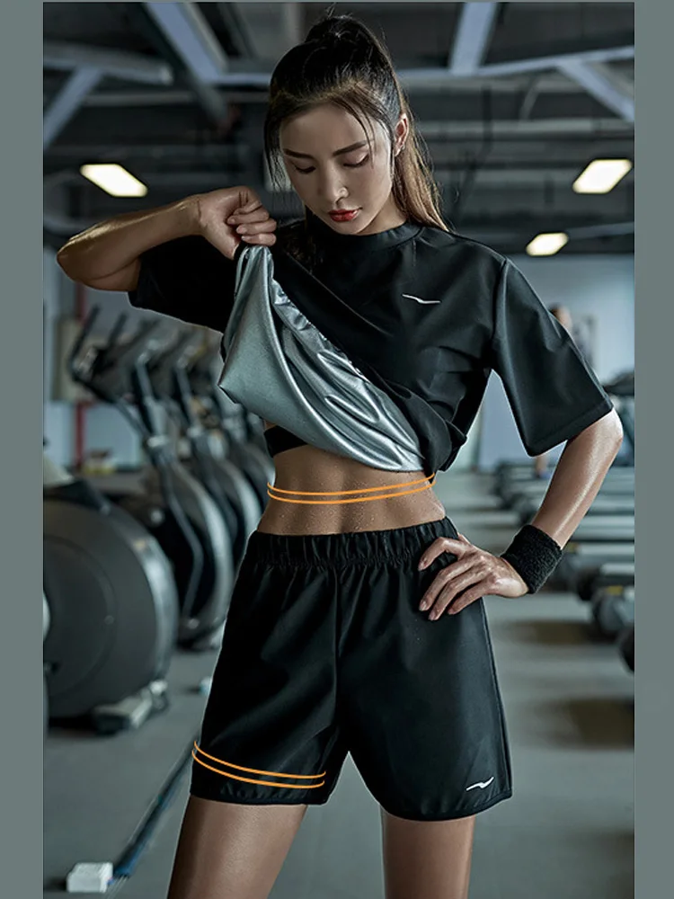 Sauna Suit Women Weight Loss Gym Fitness Exercise Workout Sweat Training Hot Fat Burning Short Sleeve Shirt Shorts Loose Fits
Sauna Suit Women Weight Loss Gym Fitness Exercise Workout Sweat Training Hot Fat Burning Short Sleeve Shirt Shorts Loose Fits