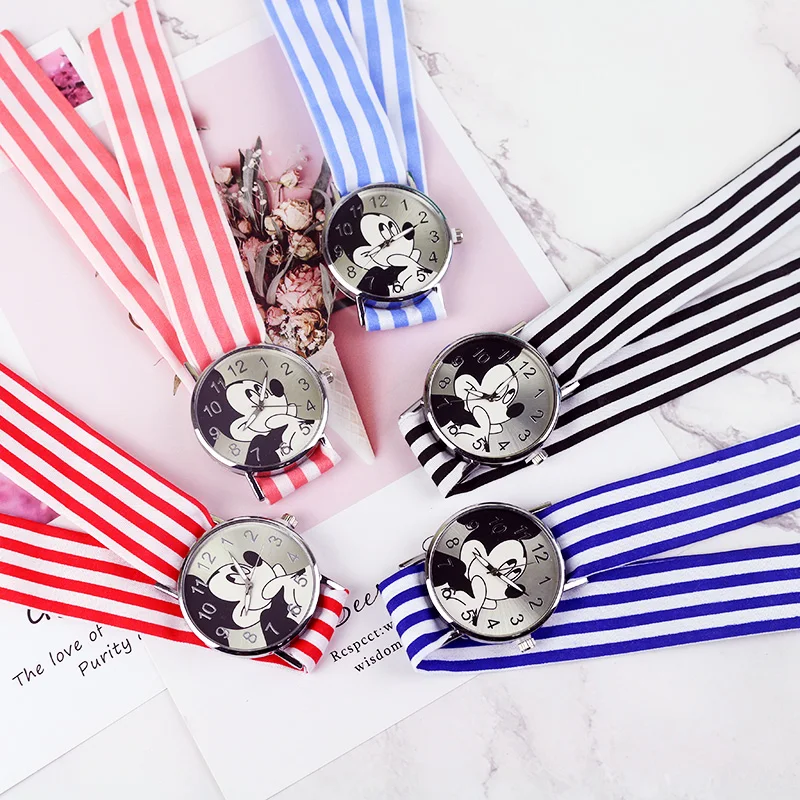 Hot Ribbon Strap Women Watches for Girls Fashion Stripe Floral Cloth Ladies Watches Reloj Mujer Student Clock Wristwatch
Hot Ribbon Strap Women Watches for Girls Fashion Stripe Floral Cloth Ladies Watches Reloj Mujer Student Clock Wristwatch
