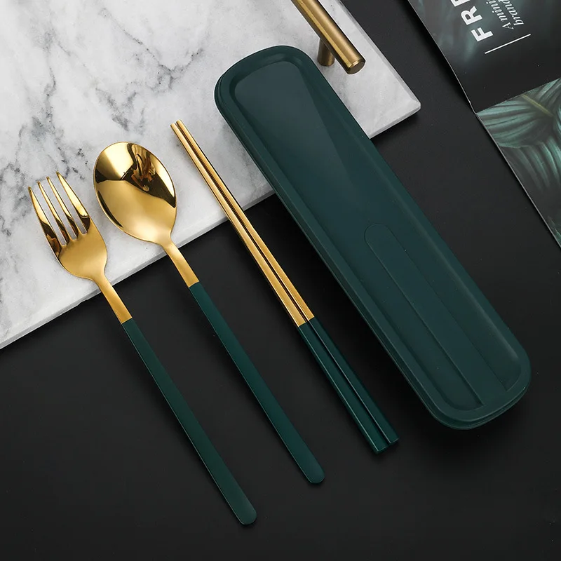 Spoon Fork Portable Cutlery Sets 3pcs Gold Stainless Steels Set Of Spoon Chopsticks Forks Travel Christmas New Year's Tableware
Spoon Fork Portable Cutlery Sets 3pcs Gold Stainless Steels Set Of Spoon Chopsticks Forks Travel Christmas New Year's Tableware
