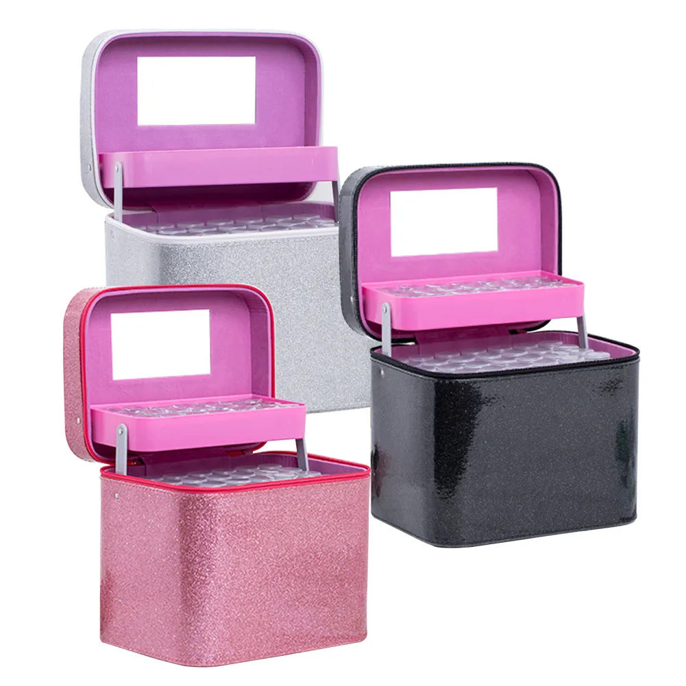 126 Bottle Embroidery Non Toxic Handbag Durable PU Storage Box Diamond Accessory Solid Display Beads Case Exquisite Zipper
126 Bottle Embroidery Non Toxic Handbag Durable PU Storage Box Diamond Accessory Solid Display Beads Case Exquisite Zipper