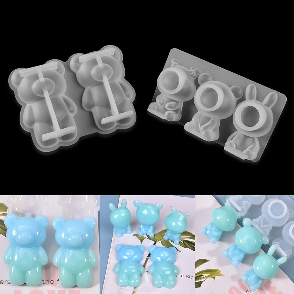 Cartoons Doll Silicone Mold Cute Bear Epoxy Resin Casting Mould Cake Molds for DIY Crafts Key Chain Pendants Jeweley Decorations
Cartoons Doll Silicone Mold Cute Bear Epoxy Resin Casting Mould Cake Molds for DIY Crafts Key Chain Pendants Jeweley Decorations