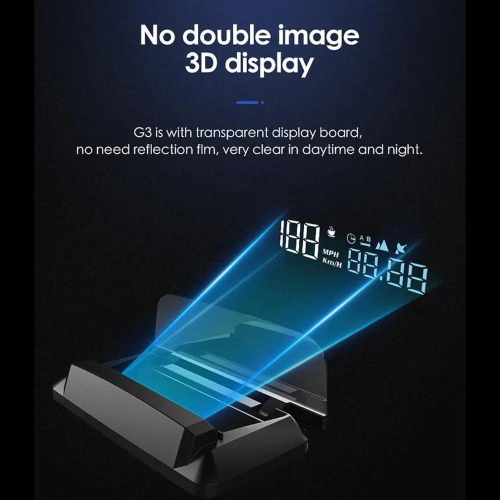 G3 Car HUD Head-Up Display GPS Car-styling Durable Practical Convenient Stable And Useful Beautiful Digital Universal Auto
G3 Car HUD Head-Up Display GPS Car-styling Durable Practical Convenient Stable And Useful Beautiful Digital Universal Auto