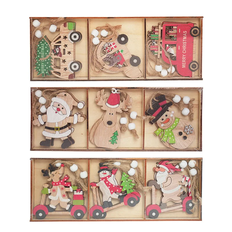 9pcs/box Christmas Car Wooden Pendants Xmas Tree Hanging Ornaments Christmas Decorations for Home Kids Gift Noel Navidad Decor
9pcs/box Christmas Car Wooden Pendants Xmas Tree Hanging Ornaments Christmas Decorations for Home Kids Gift Noel Navidad Decor