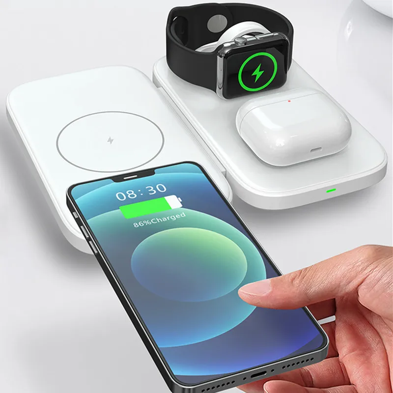Беспроводное зарядное устройство для MagSafe 3 в 1, магнитное складное Беспроводное зарядное устройство для iPhone 12ProMax watch гарнитура
Беспроводное зарядное устройство для MagSafe 3 в 1, магнитное складное Беспроводное зарядное устройство для iPhone 12ProMax watch гарнитура