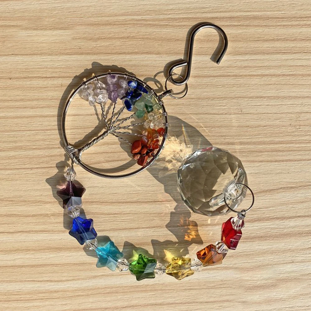 Creative Crystal Wind Chime Star Moon Pendant Handmade Sun Catcher Wind Chime Hanging Drop Gift of Good Luck Garden Decor
Creative Crystal Wind Chime Star Moon Pendant Handmade Sun Catcher Wind Chime Hanging Drop Gift of Good Luck Garden Decor