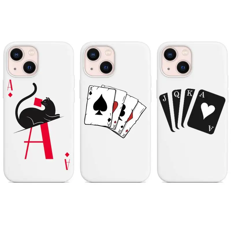 Poker Playing Card Game Phone Case White Color For iPhone 13 12 Mini 11 Pro X XR XS Max 8 7 6 Plus Cover Funda
Poker Playing Card Game Phone Case White Color For iPhone 13 12 Mini 11 Pro X XR XS Max 8 7 6 Plus Cover Funda
