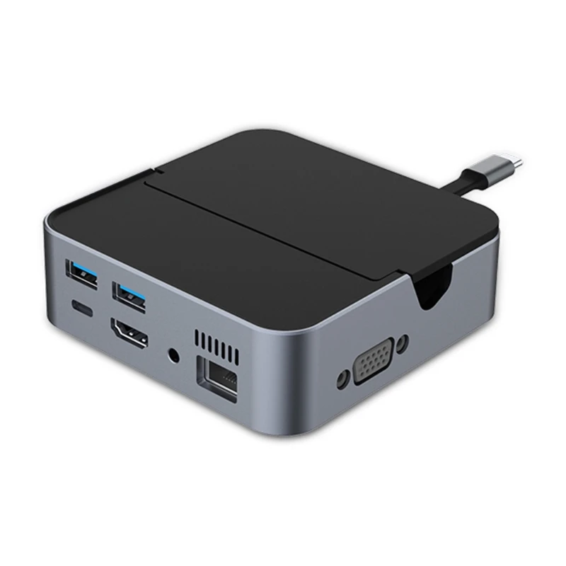Док-станция 9 в 1 с базовым USB-концентратором HDMI и VGA Аудио Type C адаптер док-станция PD3.0 кардридер SD/TF USB-порт
Док-станция 9 в 1 с базовым USB-концентратором HDMI и VGA Аудио Type C адаптер док-станция PD3.0 кардридер SD/TF USB-порт