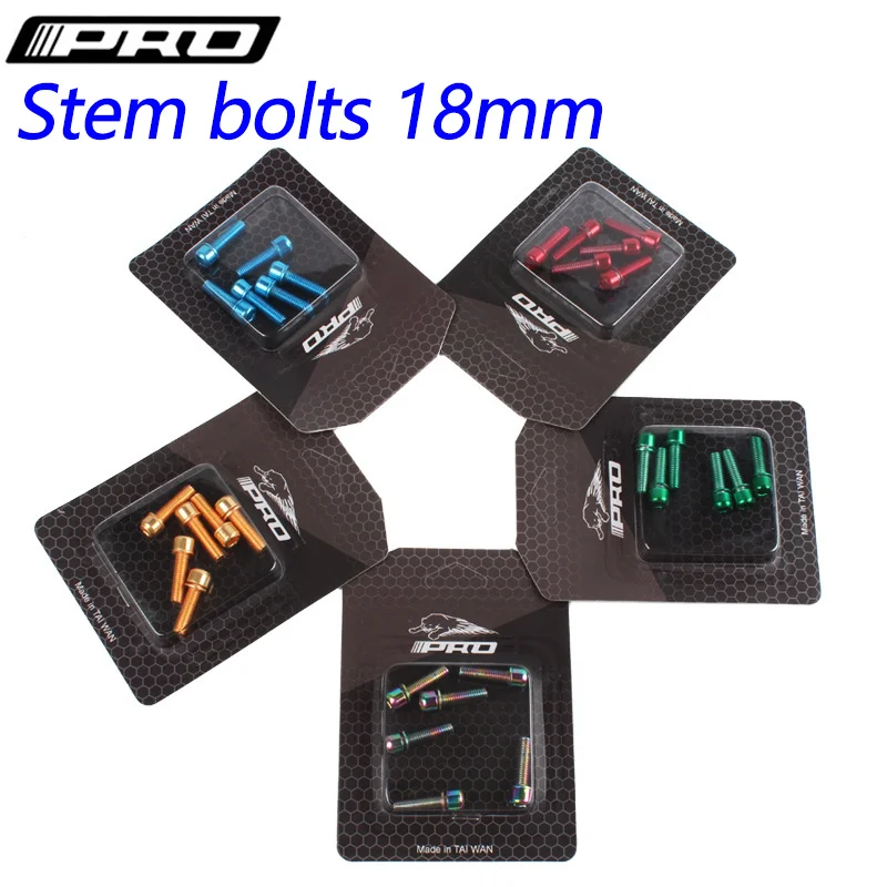 IIIPro bike stem bolts 6pcs colorful M5 18mm black red blue golden green purple rainbow oil slick steel bolts 5mm 18mm ipro
IIIPro bike stem bolts 6pcs colorful M5 18mm black red blue golden green purple rainbow oil slick steel bolts 5mm 18mm ipro
