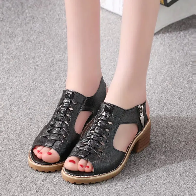 Women Sandals Casual Footwear 2021 Summer Women 's Comfort Walking Fish Mouth Side Zipper Female Fashion Sandals Fretwork Heels
Women Sandals Casual Footwear 2021 Summer Women 's Comfort Walking Fish Mouth Side Zipper Female Fashion Sandals Fretwork Heels
